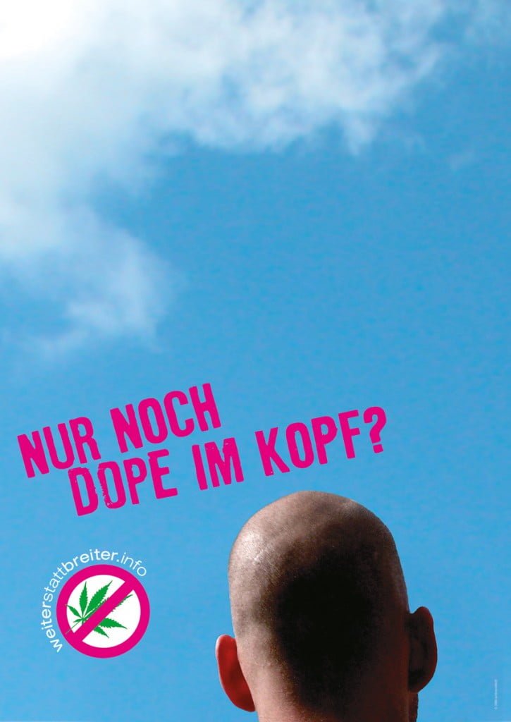 Mindzone-sauber-drauf-nur dope-im-kopf-Poster-850x1200px