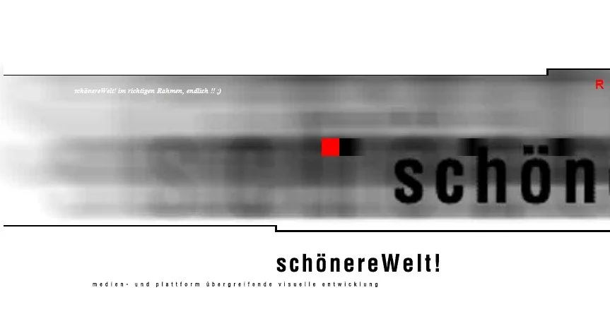 Die erste horizontal scrollende Website der Welt! schönereWelt 1999