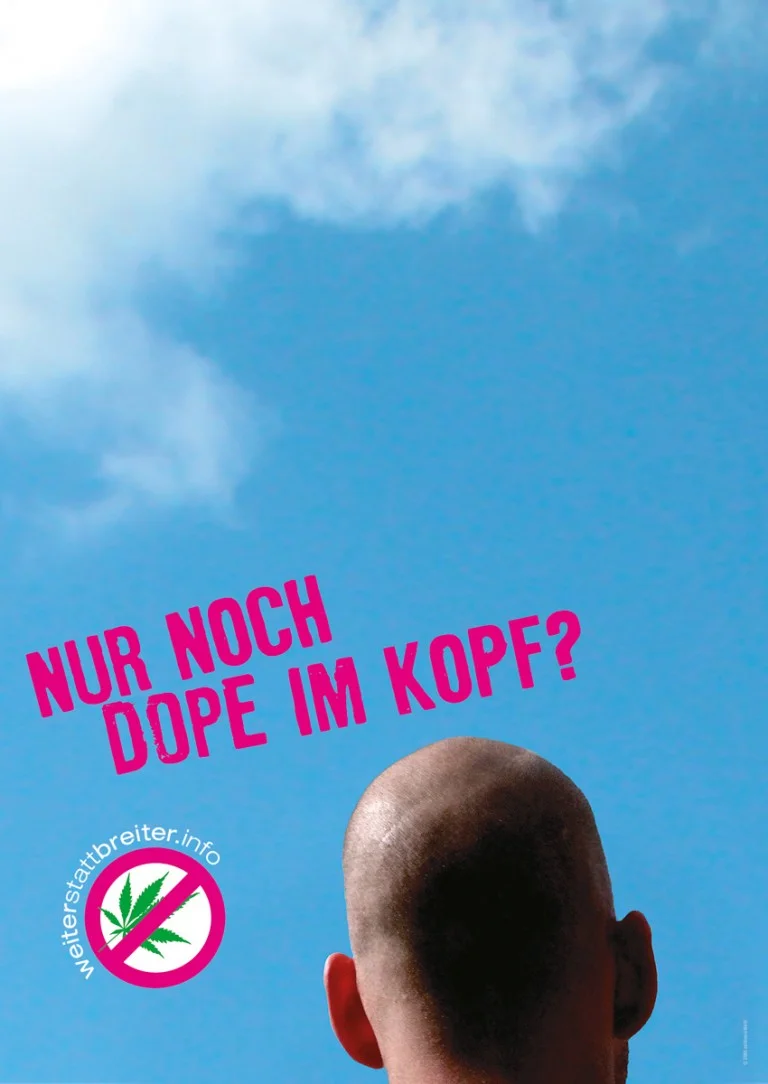 Mindzone-sauber-drauf-nur dope-im-kopf-Poster-850x1200px