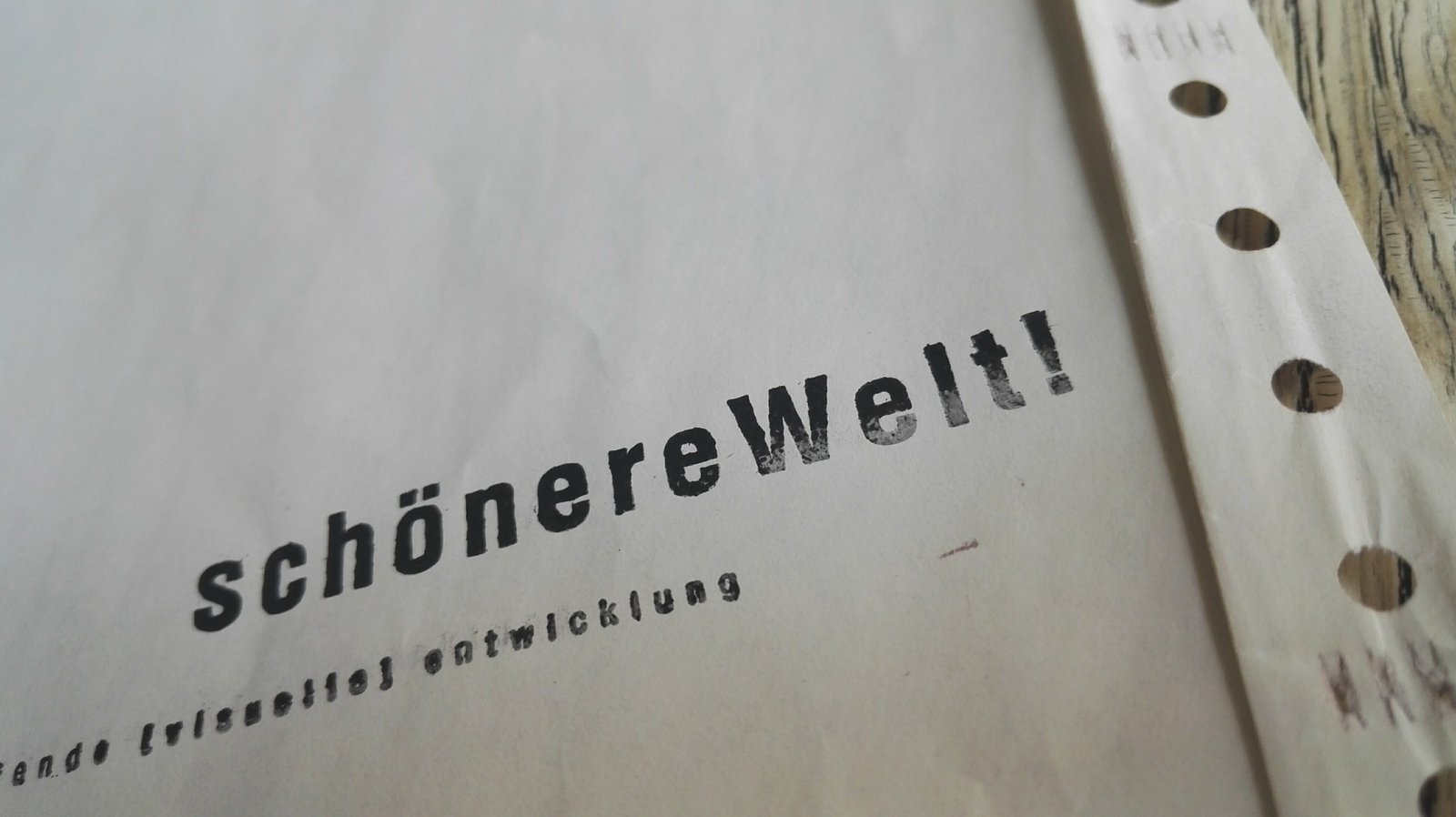schönereWelt! corporate-stationary-design-letterhead-BRIEFPAPIER-2001-MatrixPrint-on-EndlessPaper