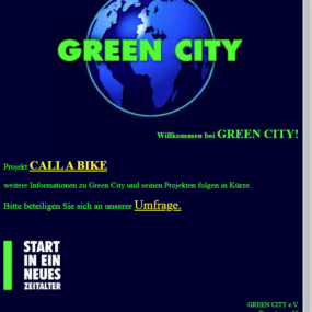 screenshot der ersten website von greencity 1996